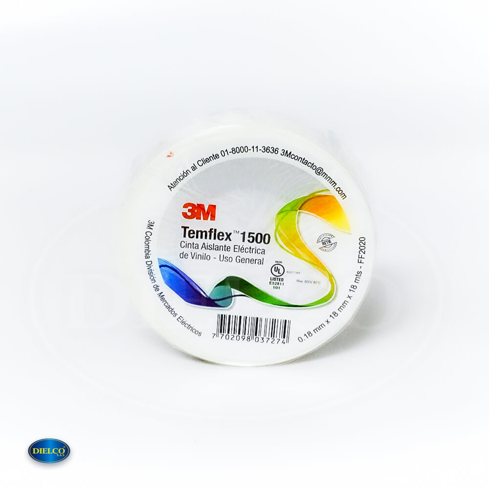  Cinta Eléctrica Color Blanco 18Mm X 18M 3/4 X 59 3M 
