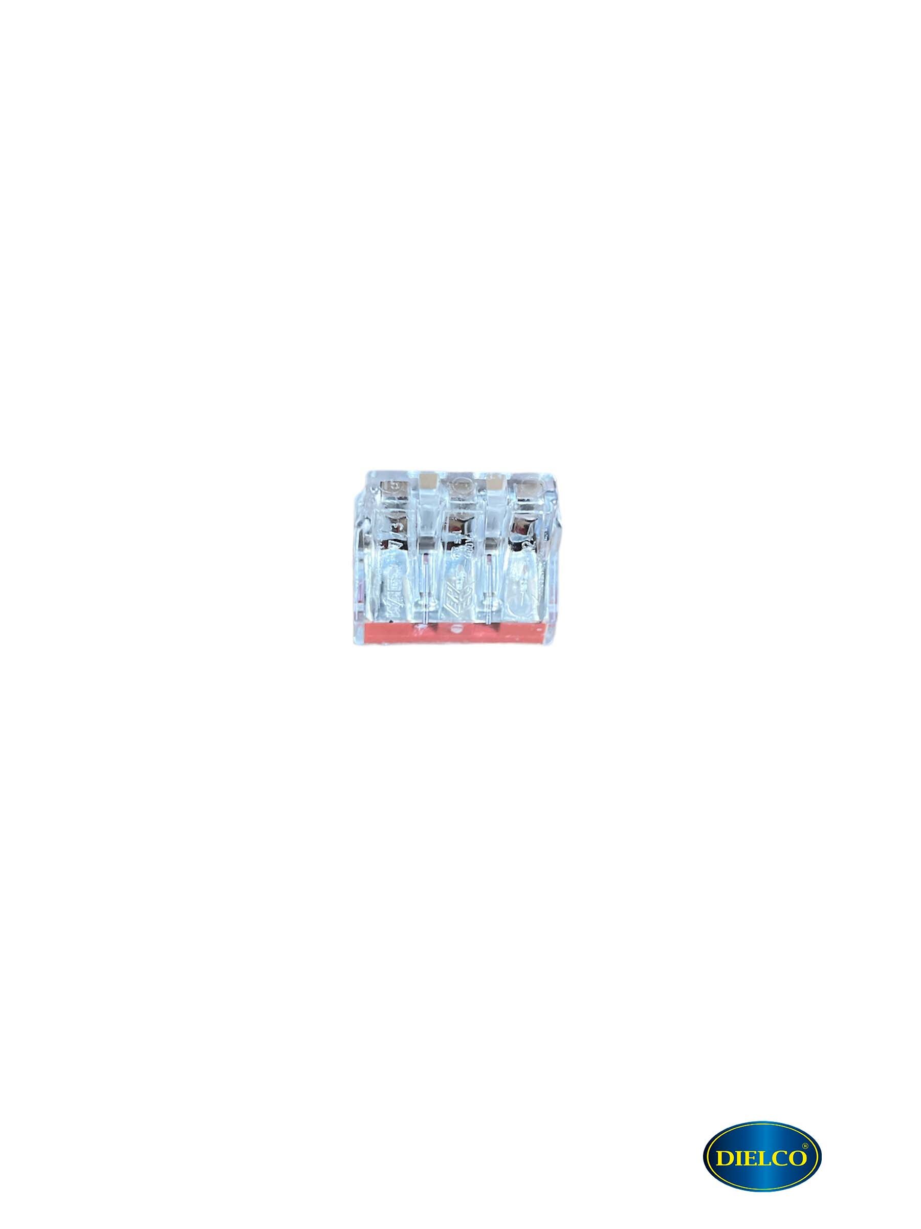  Conector 3 P Rojo+Trans 600V 14-10 Awg Wago 